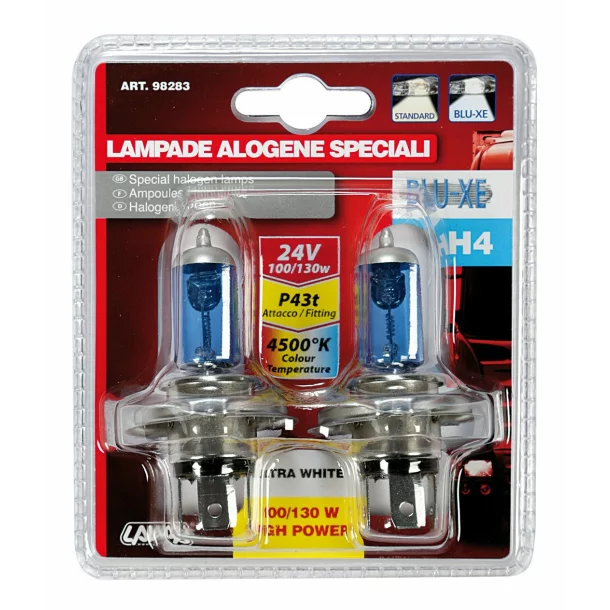 24V Blu-Xe halogen lamp - H4 - 100/130W - P43t - 2 pcs