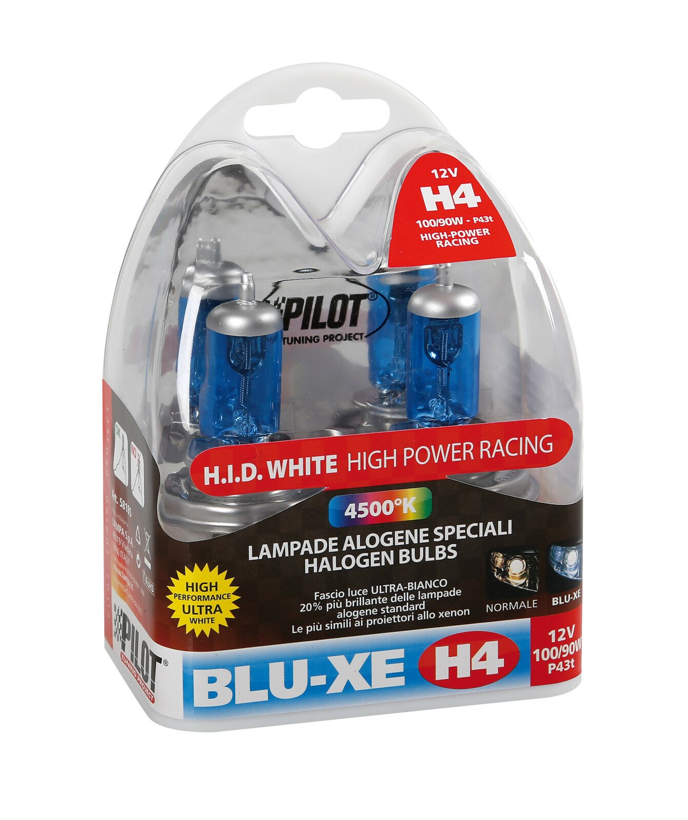 Blu-Xe halogén H4 - es égő P43t 12V-os 100/90w-os - 2 darab thumb