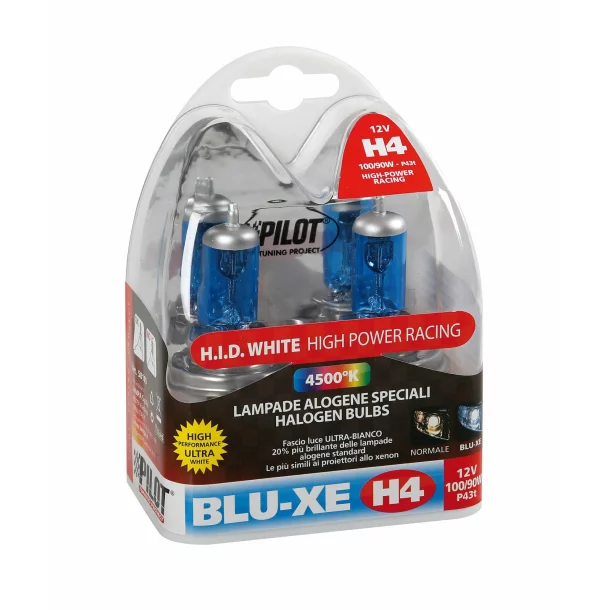 12V Blu-Xe halogen lamp - H4 - 100/90W - P43t - 2 pcs
