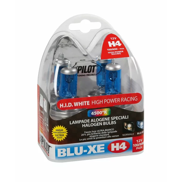 Blu-Xe halogén H4 - es égő P43t 12V-os 100/90w-os - 2 darab