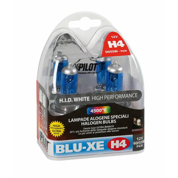 Bec halogen Blu-Xe  H4 60/55W P43t 12V 2buc