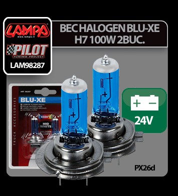 Blu-Xe halogén H7 - es égő PX26d 24V-os 100w-os - 2 darab thumb
