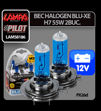 12V Blu-Xe halogen lamp H7 55W PX26d 2pcs thumb