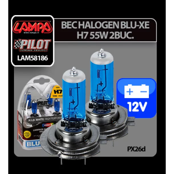 Blu-Xe halogén H7 égő PX26d 12V 55W 2db