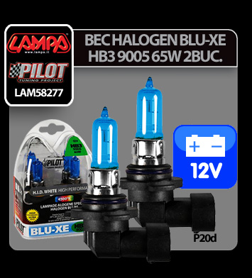 12V Blu-Xe halogen lamp - HB3 9005 - 65W - P20d - 2 pcs thumb