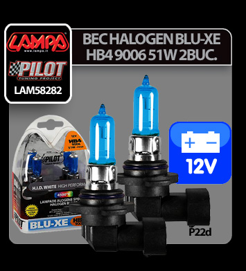 12V Blu-Xe halogen lamp - HB4 9006 - 51W - P22d - 2 pcs thumb