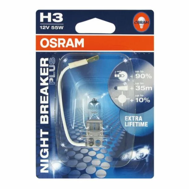 Osram 12V - H3 - 55W Night Breaker Plus PK22s 1pcs