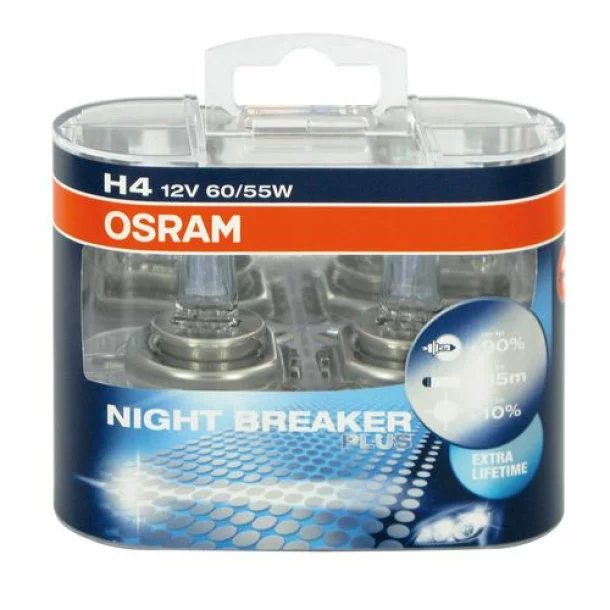 Bec halogen Osram 12V - H4 - 60/55W Night Breaker Unlimited P43t 2buc