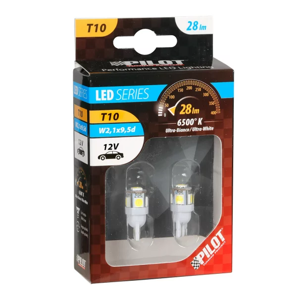 12V Hyper-Led15 - 5SMD - T10 W2,1x9,5d - 2 db - Fehér