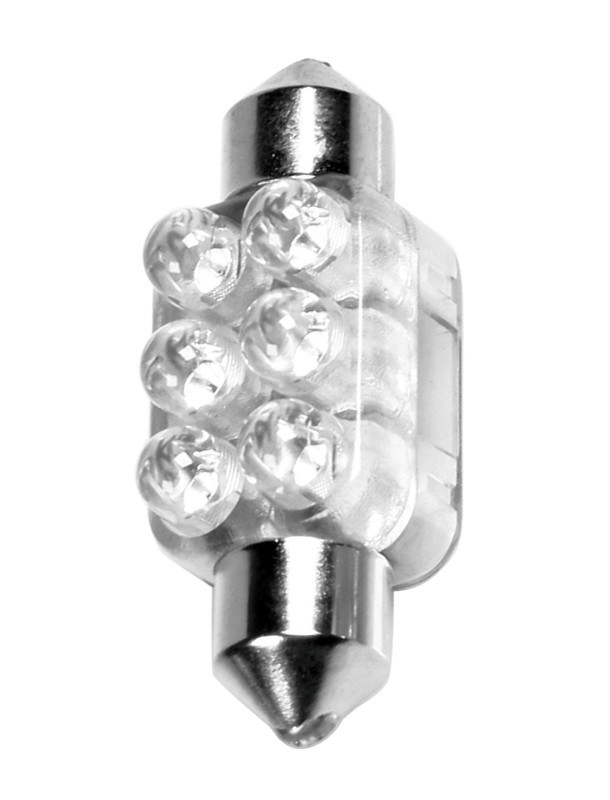 Bec LED 12V - 13x35mm - 6LED Sofit SV8,5-8 1buc - Alb thumb