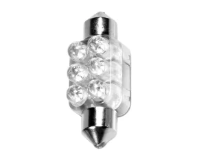 Bec LED 12V - 13x35mm - 6LED Sofit SV8,5-8 1buc - Albastru