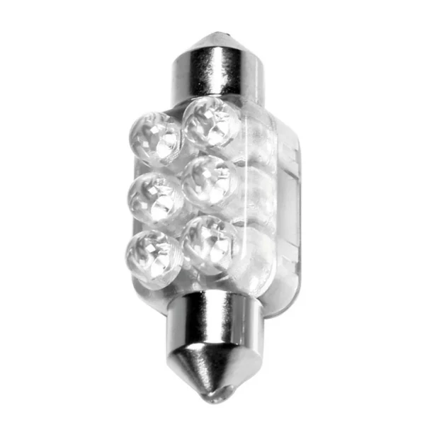 Led izzó 12V - 13x35mm - 6LED Sofitta SV8,5-8 1db - Kék