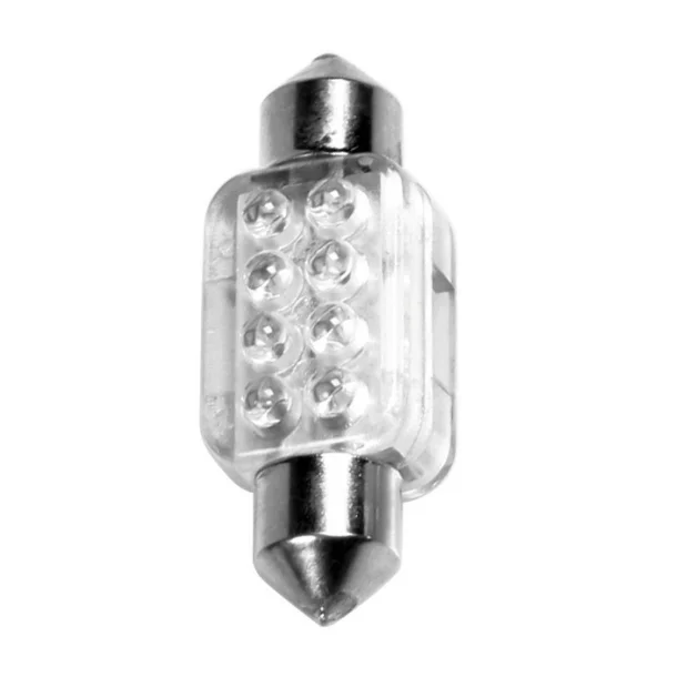 Led izzó 12V - 13x35mm - 8LED Sofitta SV8,5-8 1db - Fehér