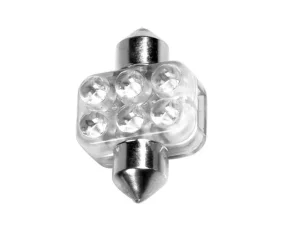 Led izzó 12V - 18x31mm - 6LED Sofitta SV8,5-8 1db - Kék