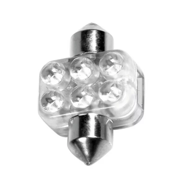 Led izzó 12V - 18x31mm - 6LED Sofitta SV8,5-8 1db - Kék