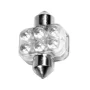 Bec LED 12V - 18x31mm - 6LED Sofit SV8,5-8 1buc - Albastru