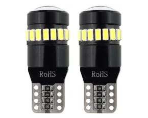 Bec Led 18SMD 3014 plus 1SMD 12/24V Pozitie, W5W, T10 Canbus 2buc - Alb