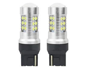 Led izzó 24SMD 3030, 12/24V Nappali fény, irányjelző, fék, 7440 W21W, T20 Canbus 2db - Fehér