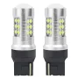 Bec Led 24SMD 3030, 12/24V Lumina de zi, semnalizare, frana, 7440 W21W, T20 Canbus 2buc - Alb