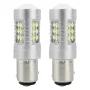 Led izzó 24SMD 3030, 12/24V Helyzetjelző lámpa, féklámpa, 1157, P21/5W, BAY15d Canbus 2db - Fehér