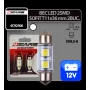 12V Led bulb - 2 SMD T11x36mm - SV8,5-8 - 2 pcs - White