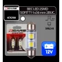 Bec Led - 2SMD 12V sofit T11x36mm soclu SV8,5-8 2buc - Alb