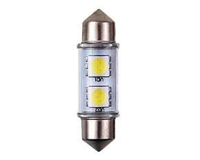 Bec Led - 2SMD 12V sofit T11x36mm soclu SV8,5-8 2buc - Alb