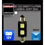 Bec Led - 2SMD 12V sofit T11x37mm soclu SV8,5-8 Canbus 1buc Carpoint - Alb