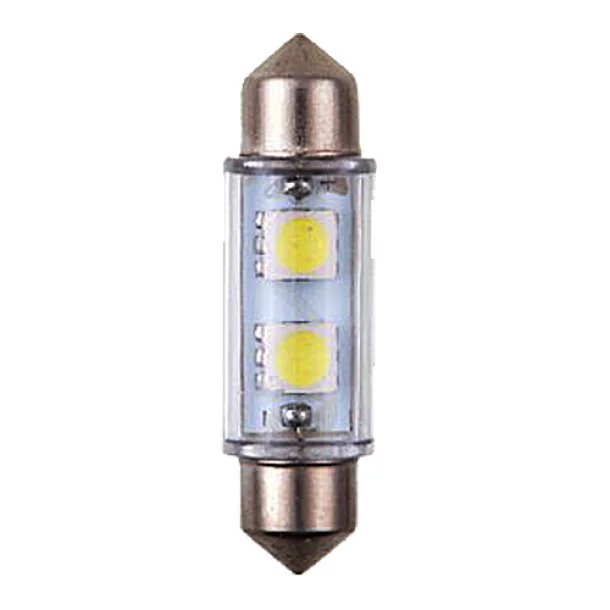 Bec Led - 2SMD 12V sofit T11x39mm soclu SV8,5-8 2buc - Alb
