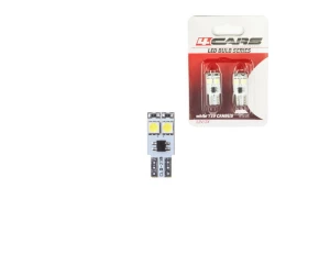 Bec Led - 4SMD 12V pozitie T10 W2,1x9,5d Canbus 2buc 4Cars - Alb dispersat