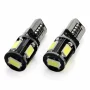 Led izzó 5SMD 5730 12V Helyzetjelző lámpa, W5W, T10 Canbus 2db - Fehér