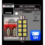 Bec Led - 8SMD 12V sofit T11x42mm soclu SV8,5-8 Canbus 2buc - Alb