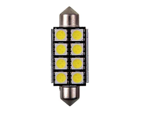 Bec Led - 8SMD 12V sofit T11x42mm soclu SV8,5-8 Canbus 2buc - Alb