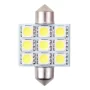 12V Led bulb - 9SMD T11x36mm SV8,5-8 2pcs - White
