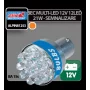 Bec Multi-Led 12Led 12V Semnalizare 21W BA15s 1buc - Portocaliu
