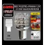 Led izzó Multi-led 36Led 12V - P21/5W Helyzetjelző, Fék BAY15d 1db - Piros