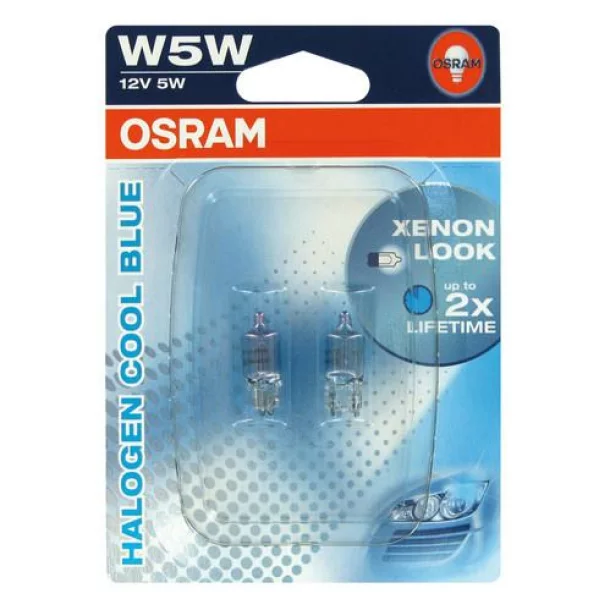 12V-os 5W-os Osram Cool Blue izzó W2,1x9,5d 2db