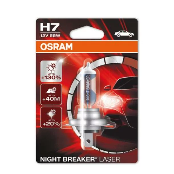 Bec Osram H7 55W PX26d 12V Night Breaker Laser 1buc