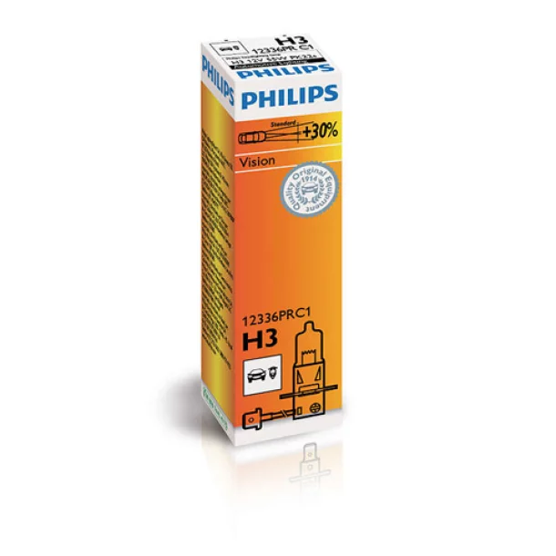 Philips H3 izzó Vision +30% PK22s 12V 55W 1db
