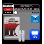 Bec tip LED 12V 1,2W soclu plastic T5 W2x4,6d 2buc 4Cars - Alb dispersat