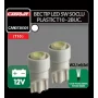 Bec tip LED 12V 1W soclu plastic T10 W2,1X9,5d 2buc Carpoint - Alb focalizat