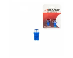 Bec tip LED 12V 5W soclu plastic T10 W2,1X9,5d 2buc 4Cars - Albastru dispersat