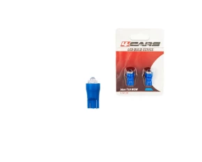 Bec tip LED 12V 5W soclu plastic T10 W2,1X9,5d 2buc 4Cars - Albastru focalizat