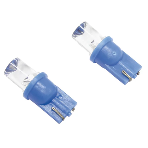 Carpoint 12V 5W Colour-Led, lamp 1 Led - (T10) - W2,1x9,5d 2pcs - Blue wide beam