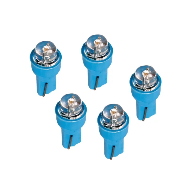 12V Cockpit colour Led 1 Led - (T5) - W2x4,6d - 5 pcs - Blue