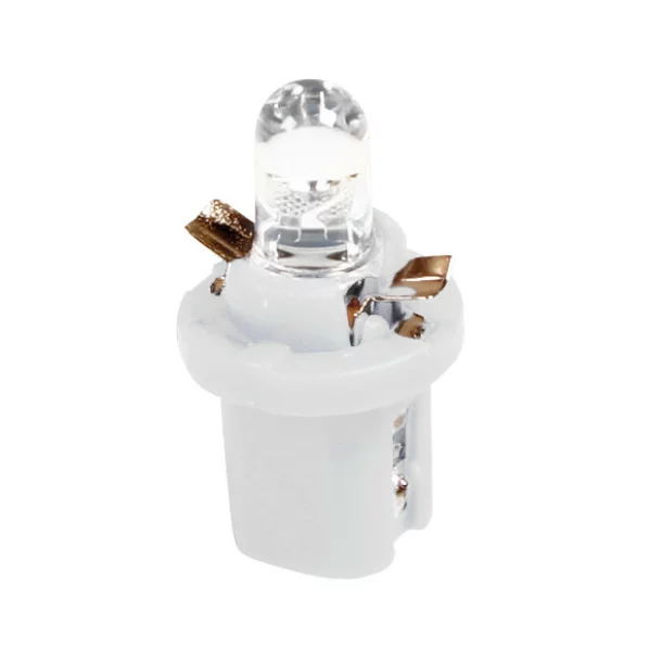 Bec tip LED 12V iluminat bord soclu plastic B8,5d 2buc - Alb - Resigilat
