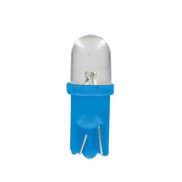 Bec tip LED 12V soclu pl. T10 W2,1X9,5d 2buc Albastru focalizat