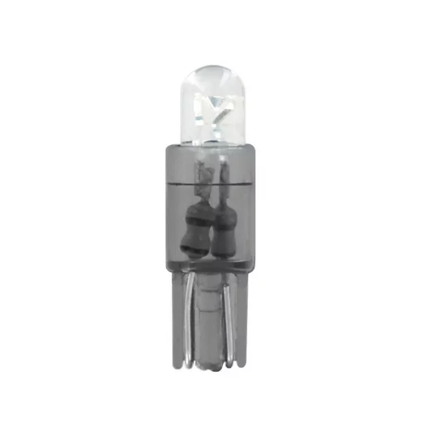 Bec tip LED 12V soclu plastic T5 W2x4,6d 2buc - Alb