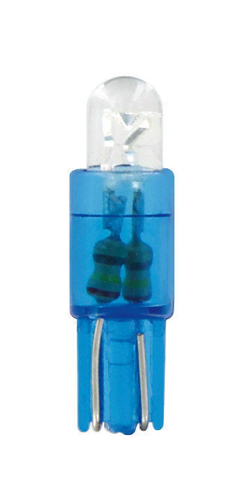 12V Micro lamp wedge base 1 Led - (T5) - W2x4,6d - 2 pcs - Blue thumb