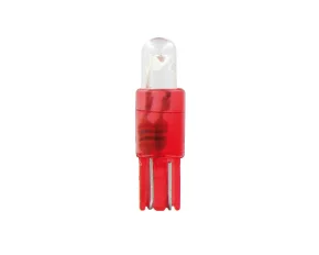 Bec tip LED 12V soclu plastic T5 W2x4,6d 2buc - Rosu